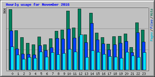 Hourly usage for November 2016