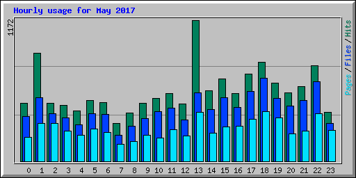Hourly usage for May 2017