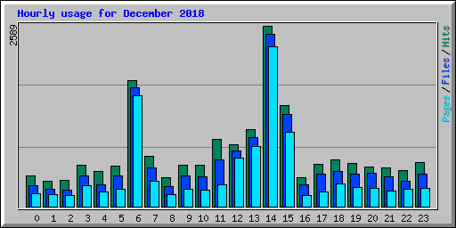 Hourly usage for December 2018