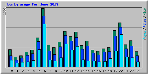 Hourly usage for June 2019