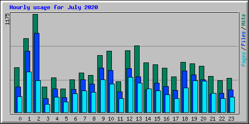 Hourly usage for July 2020