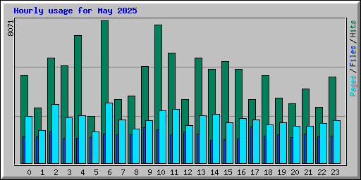 Hourly usage for May 2025