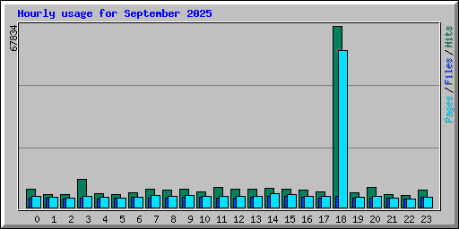 Hourly usage for September 2025